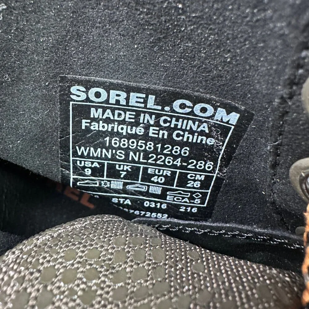 Sorel 1964 Canvas Leather Waterproof Snow Wedge Bootie Size 9 Apres Ski Winter